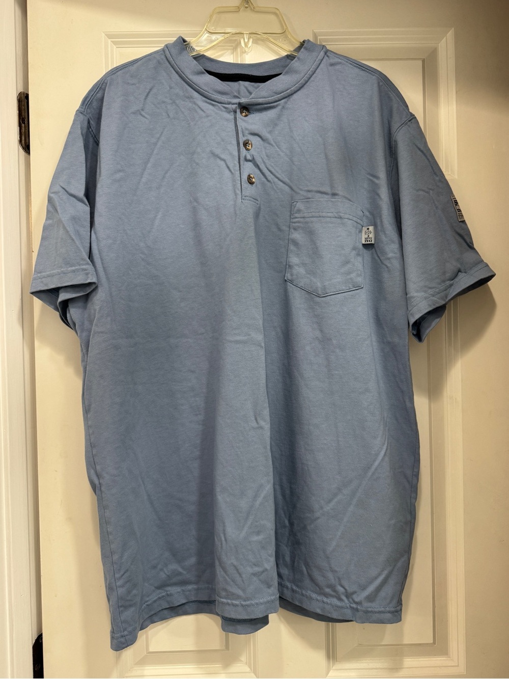 Tyndale FR Arc Rated Flame Resistant Henley Shirt; Blue XL